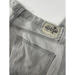 Levis Silvertab Men's Size 34x32 Straight Zip Denim Jeans Pants Bliss Grey Retro